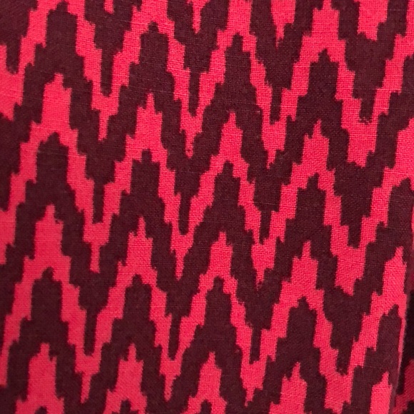 LOFT Pink/Burgundy Chevron Skirt - Picture 3 of 3